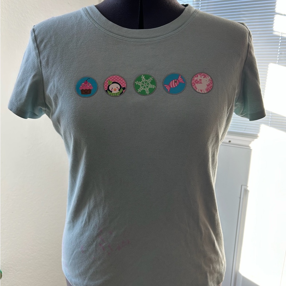Women's Graphic Tee - Light Blue